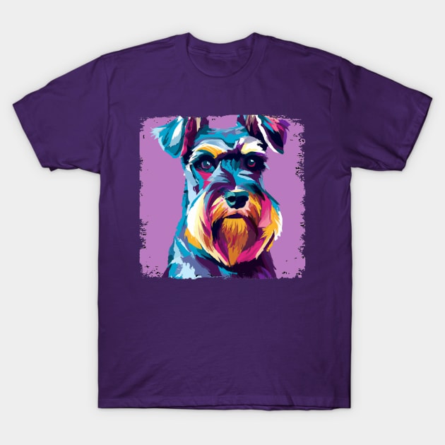 Standard Schnauzer Pop Art - Dog Lover Gifts T-Shirt by PawPopArt